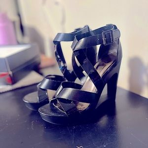 Black Strappy Carlos By Carlos Santana Heels